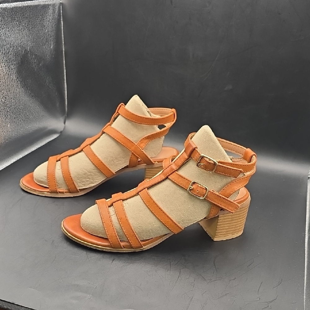 Forever Brown Leather Strappy Heels